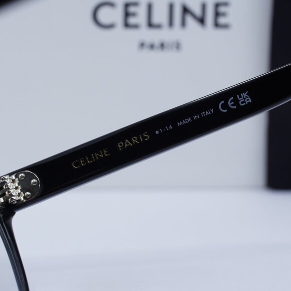 Final Price! Celine CL50119I 001 Shiny Black Eyeglasses 52mm - Picture 8 of 11